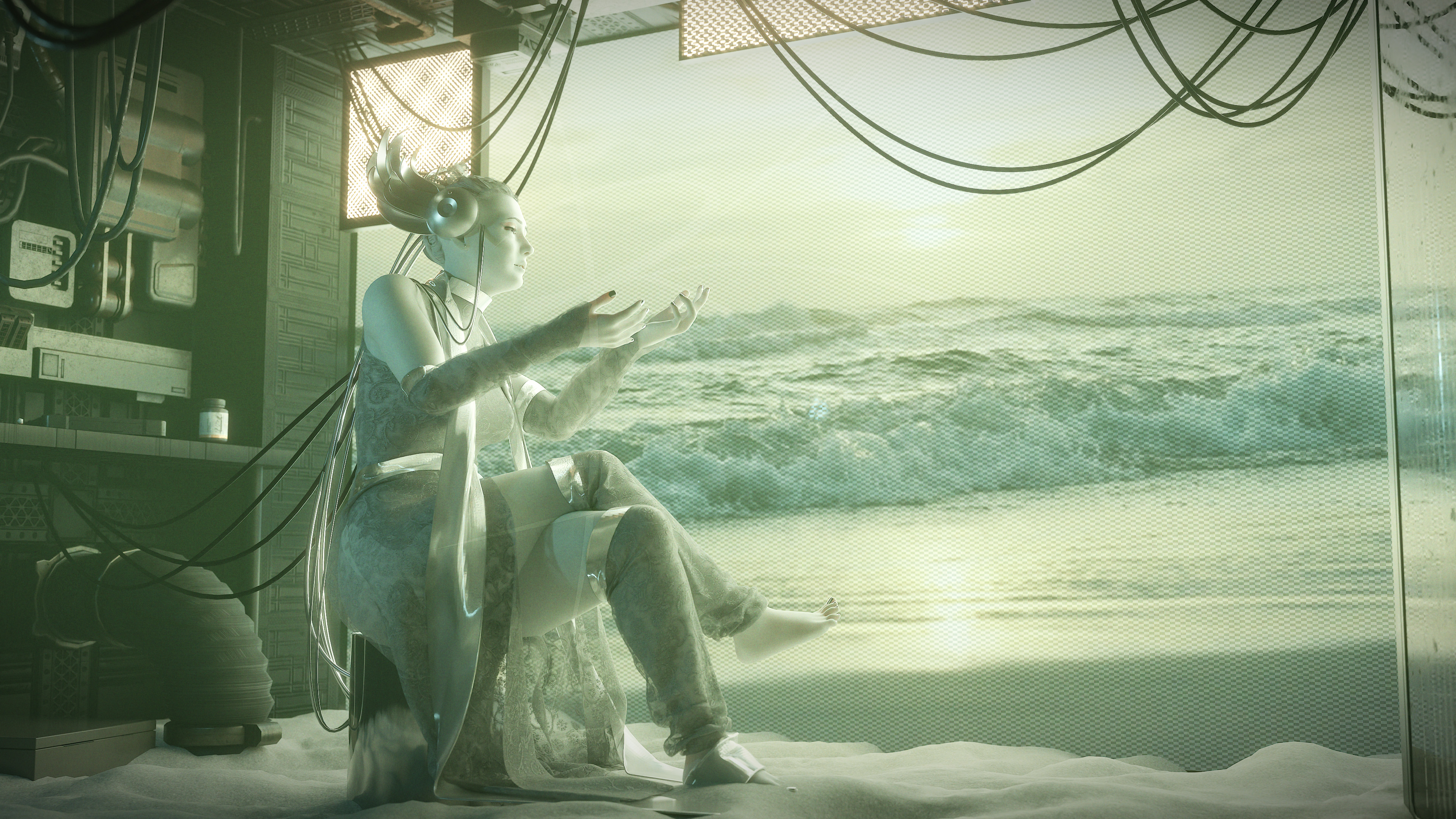 Kurtinecz, Waves Without Contact, 3D, 3840 x 2160, 2025