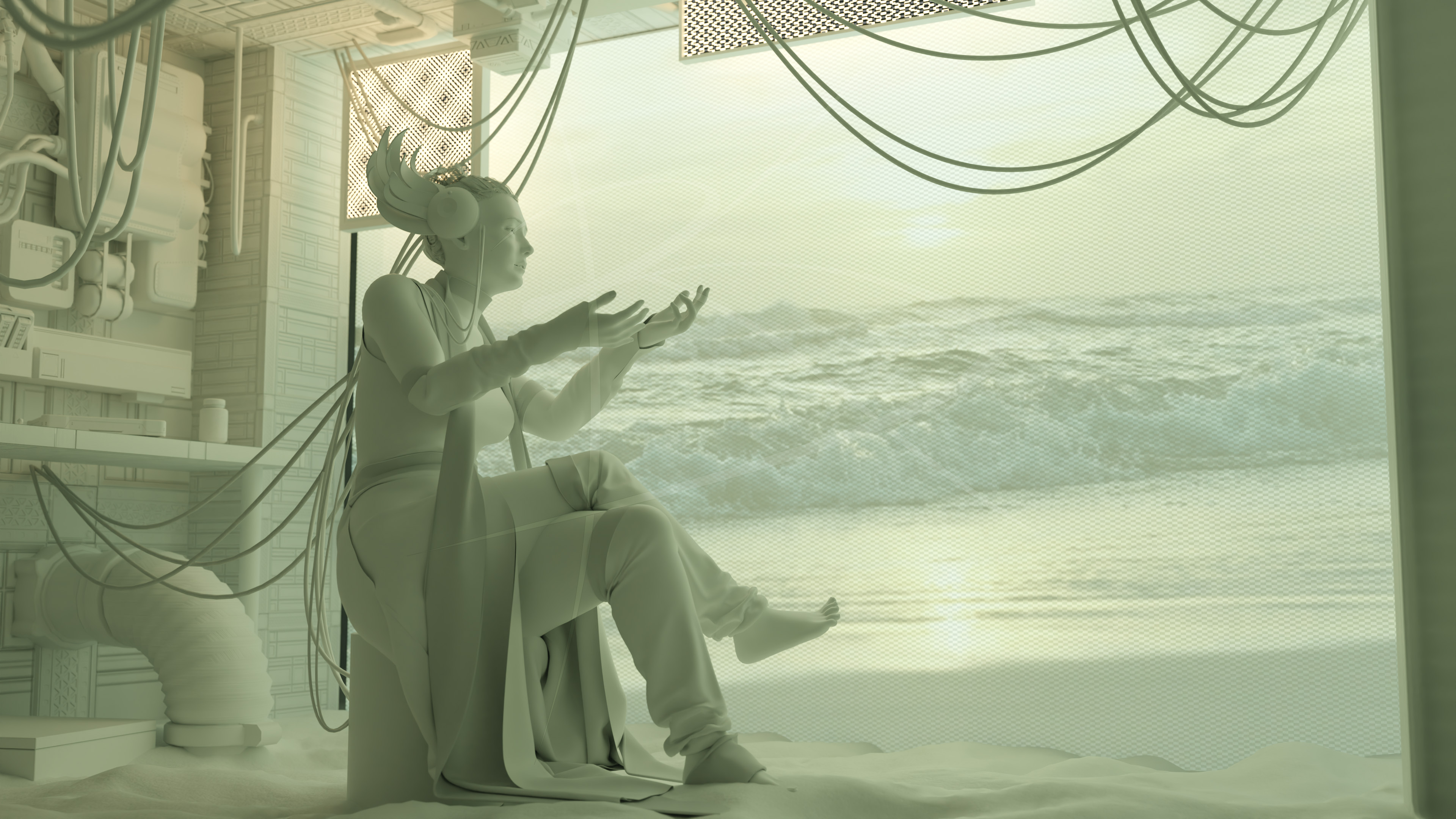 Kurtinecz, Waves Without Contact, 3D, 3840 x 2160, 2025