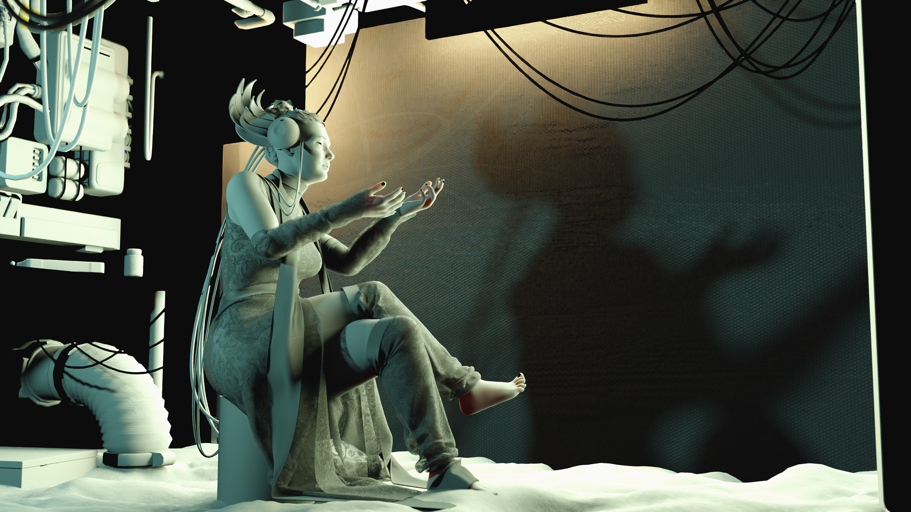 Kurtinecz, Waves Without Contact, 3D, 3840 x 2160, 2025