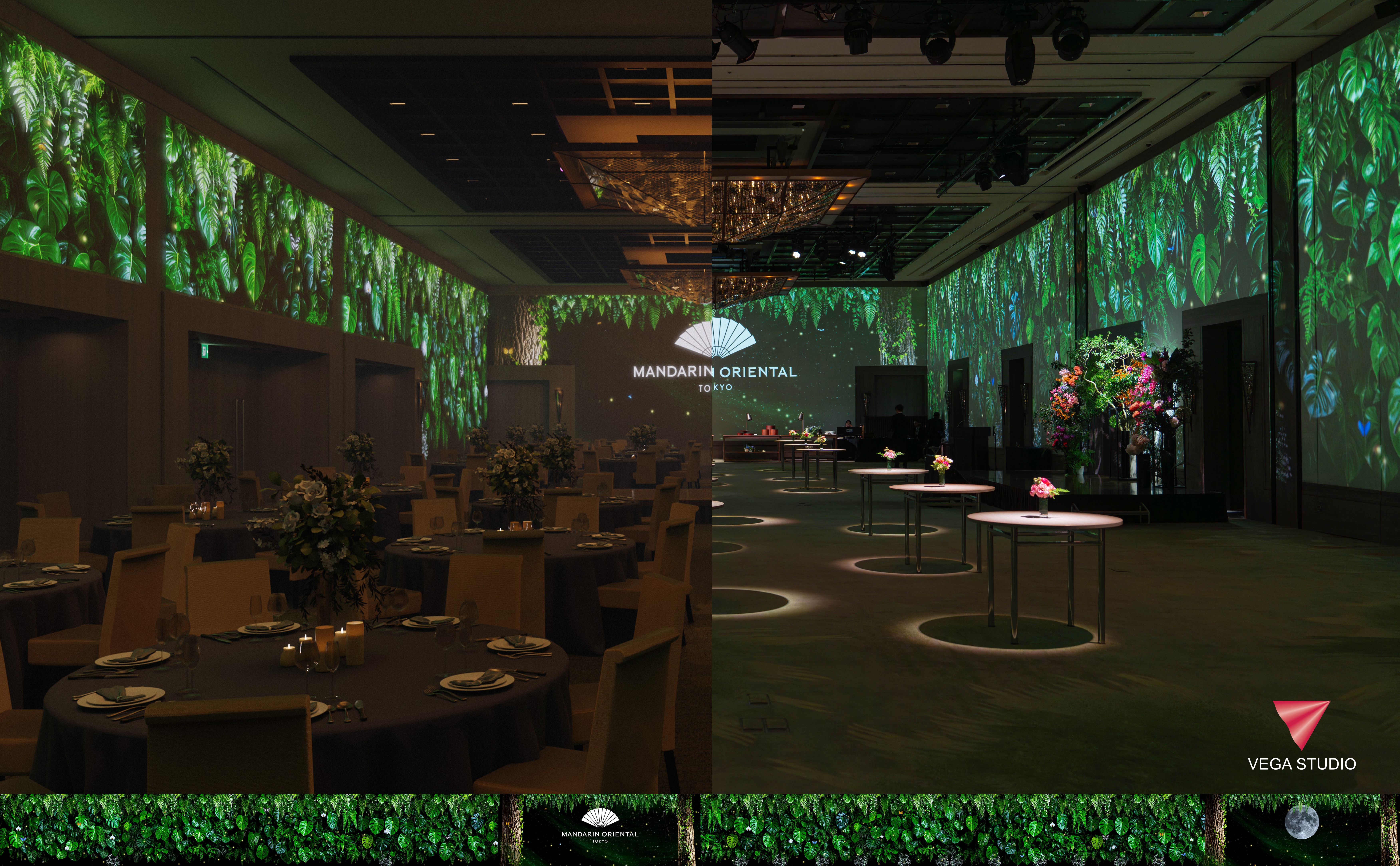 VEGA Studio + Mandarin Oriental Tokyo 360 Degree Projection Mapping