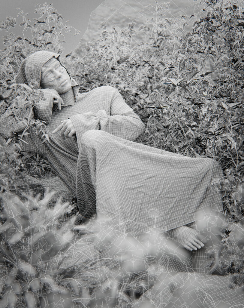 Kurtinecz, A Moment of Respite [Ambient Occlusion + Wireframe] 3D, 2160 x 2720, 2026